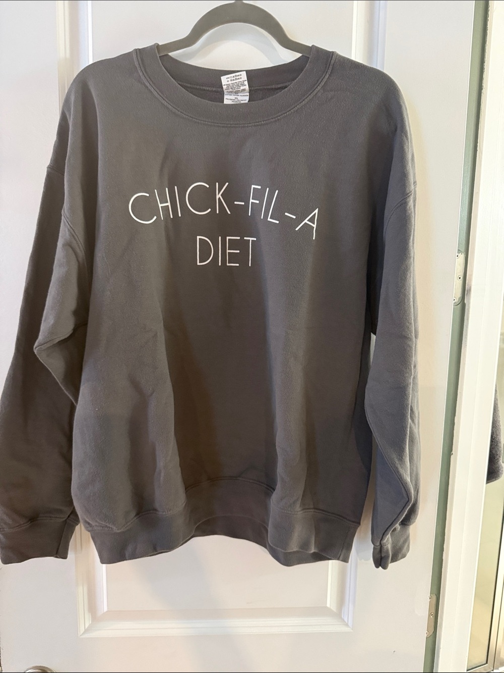 Gildan Gray 'CHICK-FIL-A DIET' Crewneck Sweatshirt